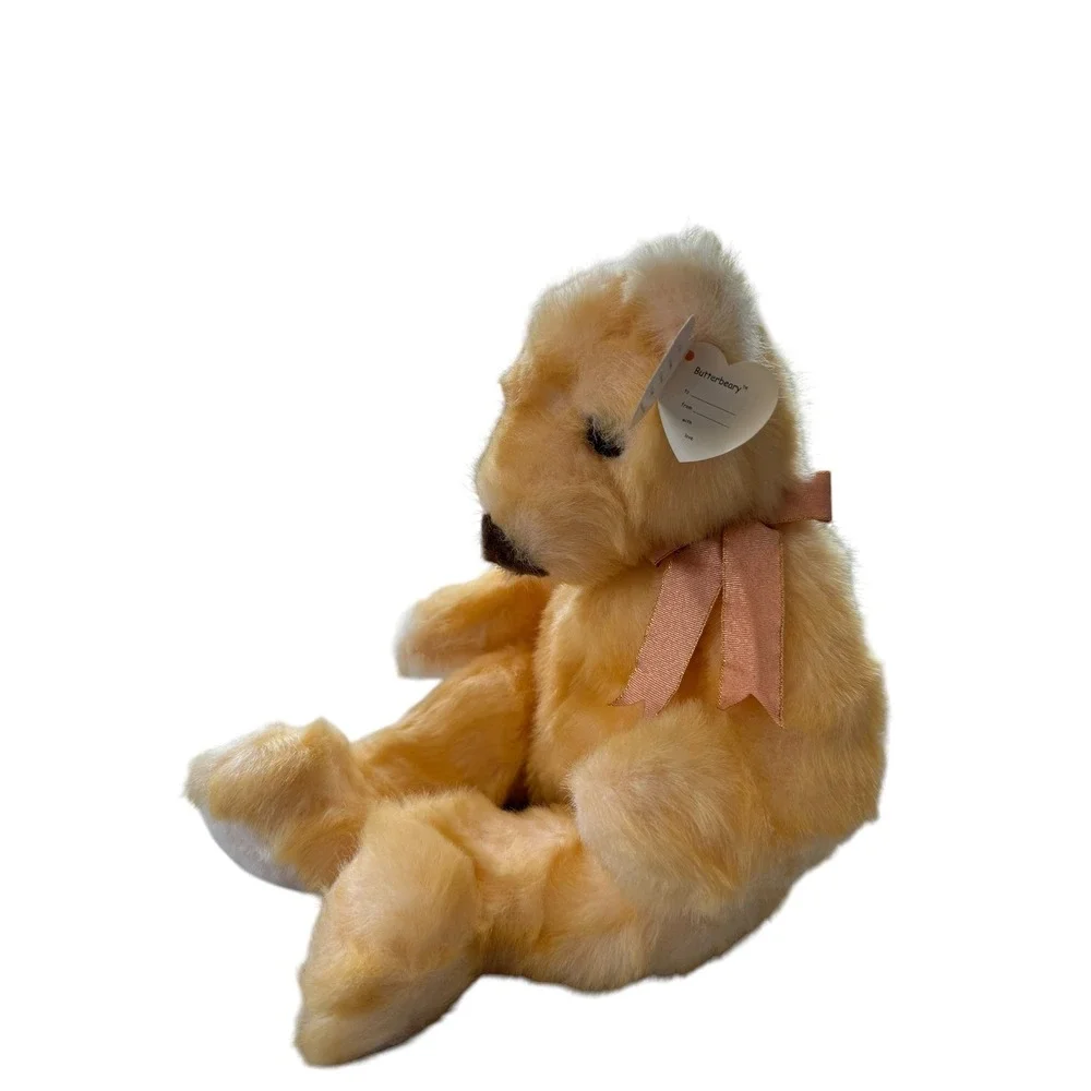 Ty Butterbeary Plush Bear Kids 1999 Classic Collection Yellow Gold Soft Toy